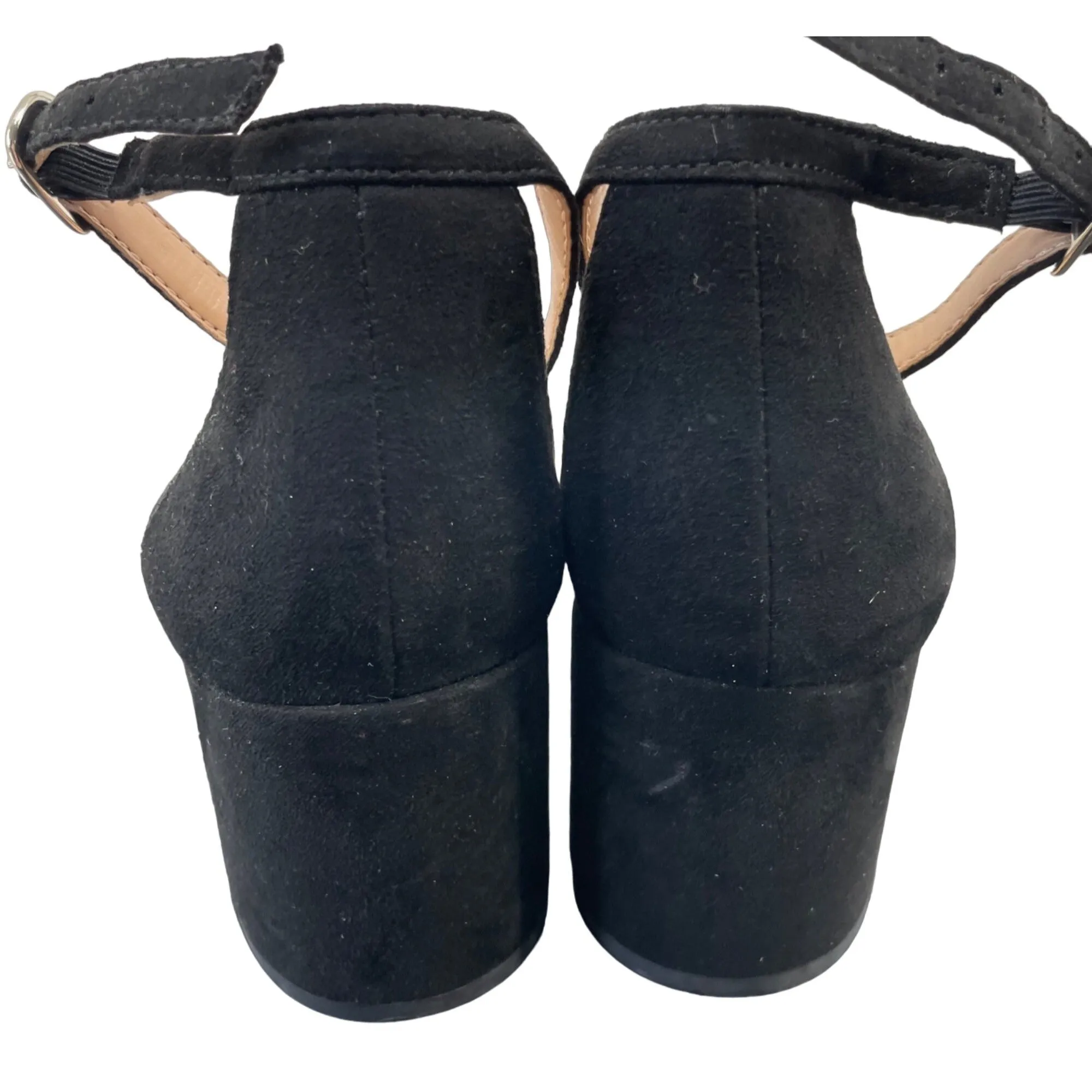 A New Day Women's Size 6.5 Black Suede Ankle Strap Sandals