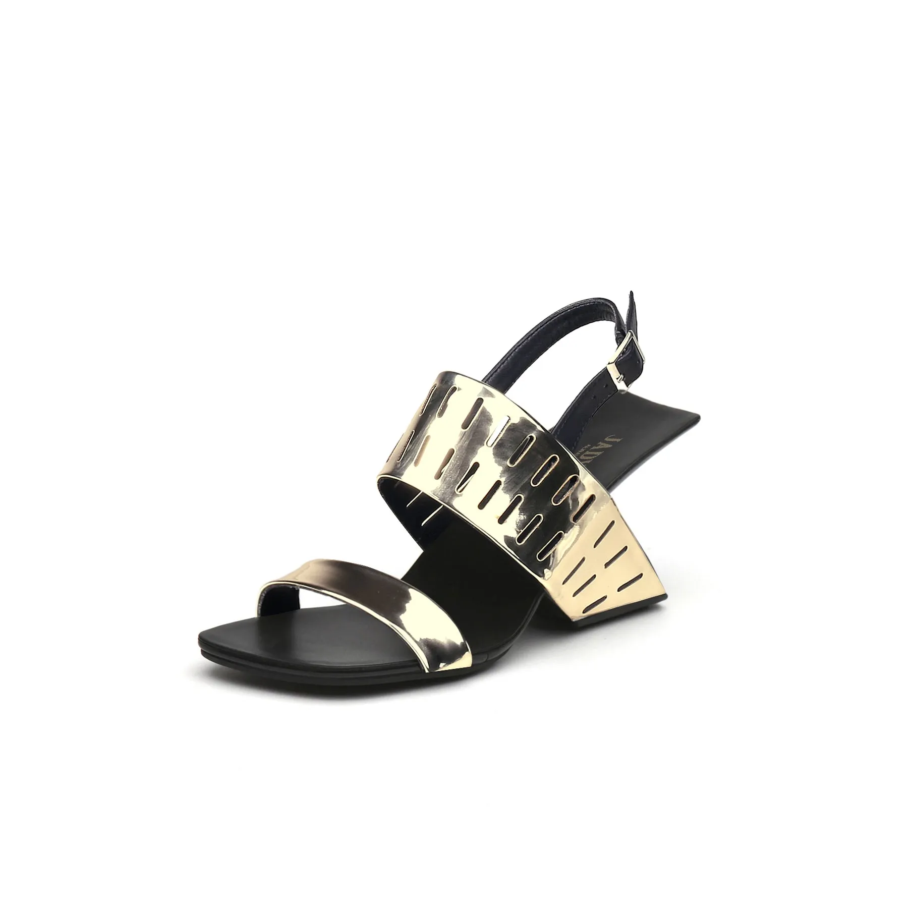 Abstract Double Strap Slingback Sandals