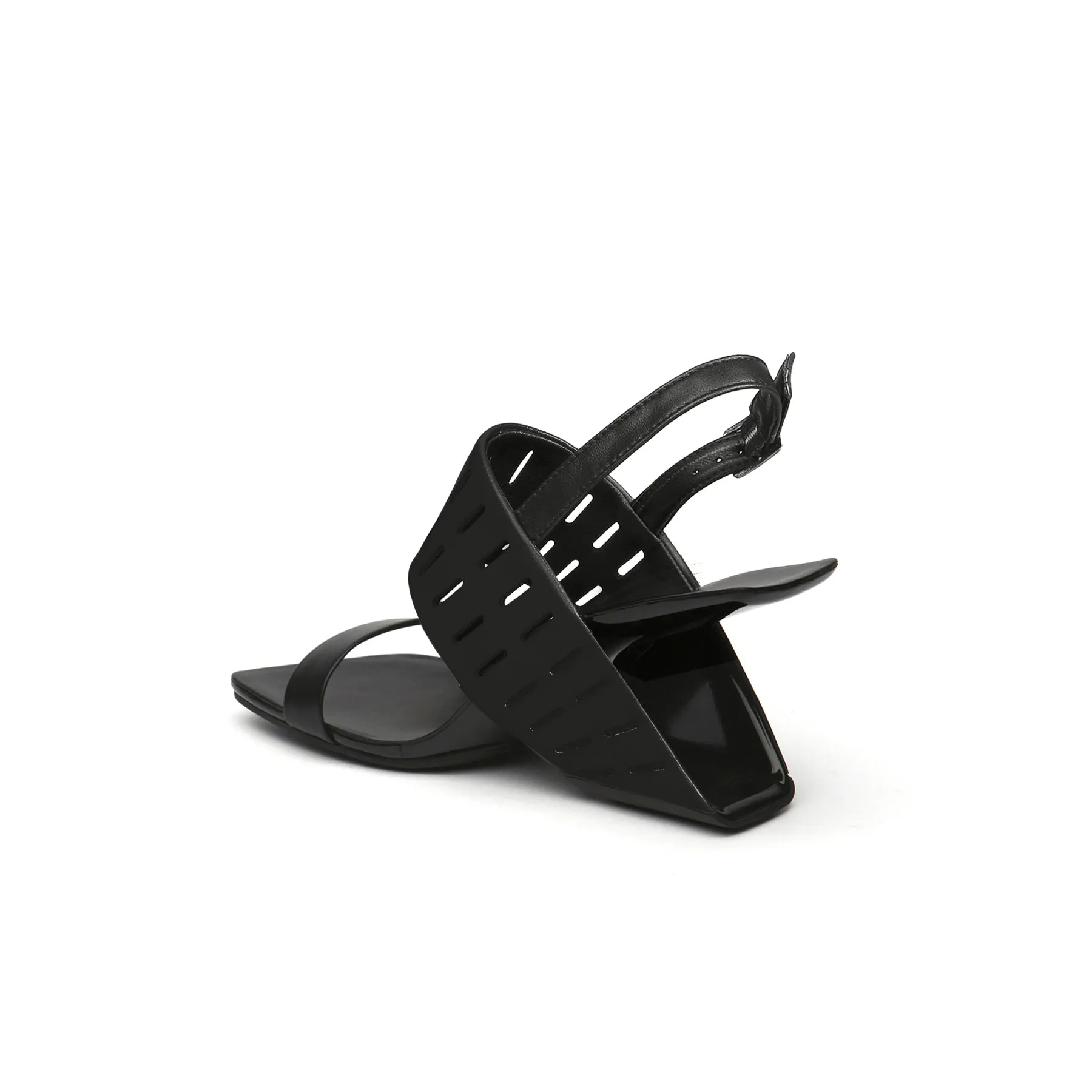 Abstract Double Strap Slingback Sandals