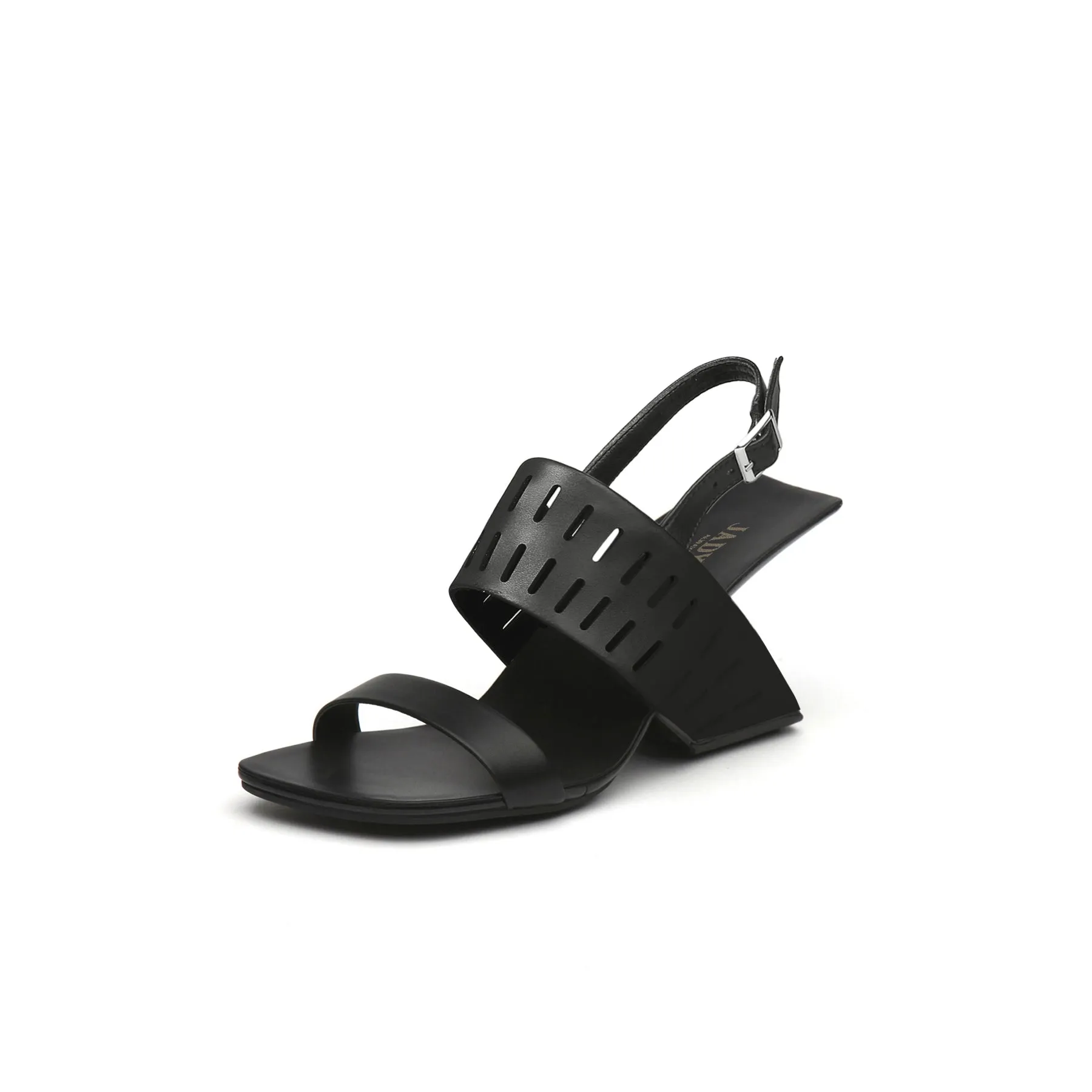 Abstract Double Strap Slingback Sandals