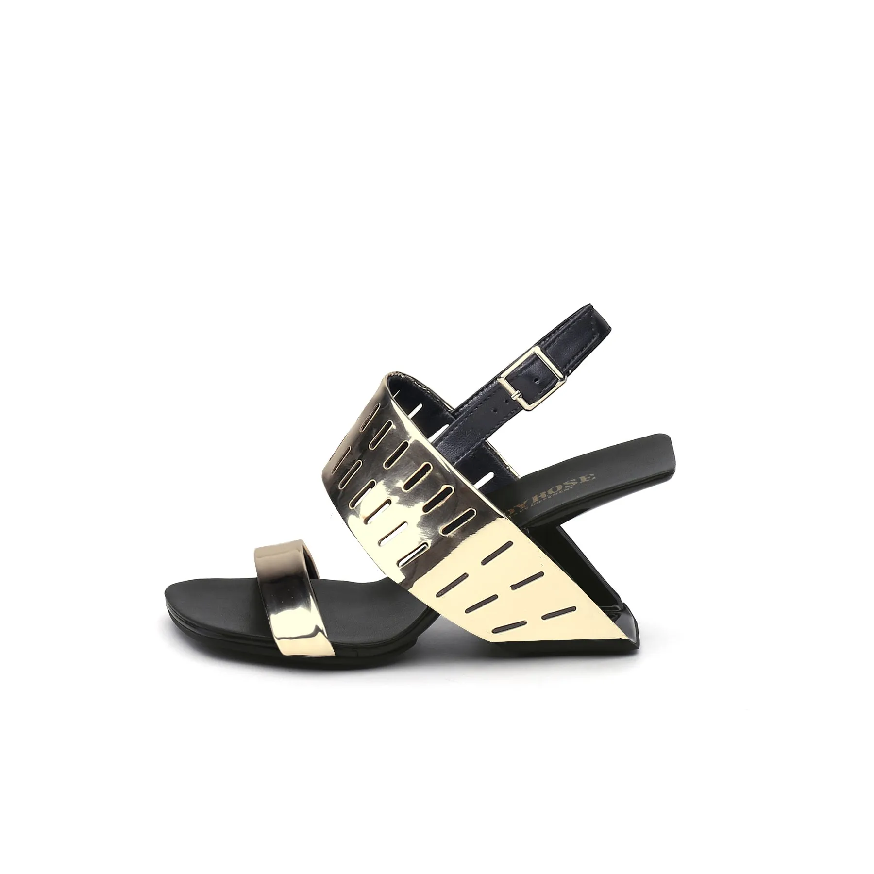 Abstract Double Strap Slingback Sandals