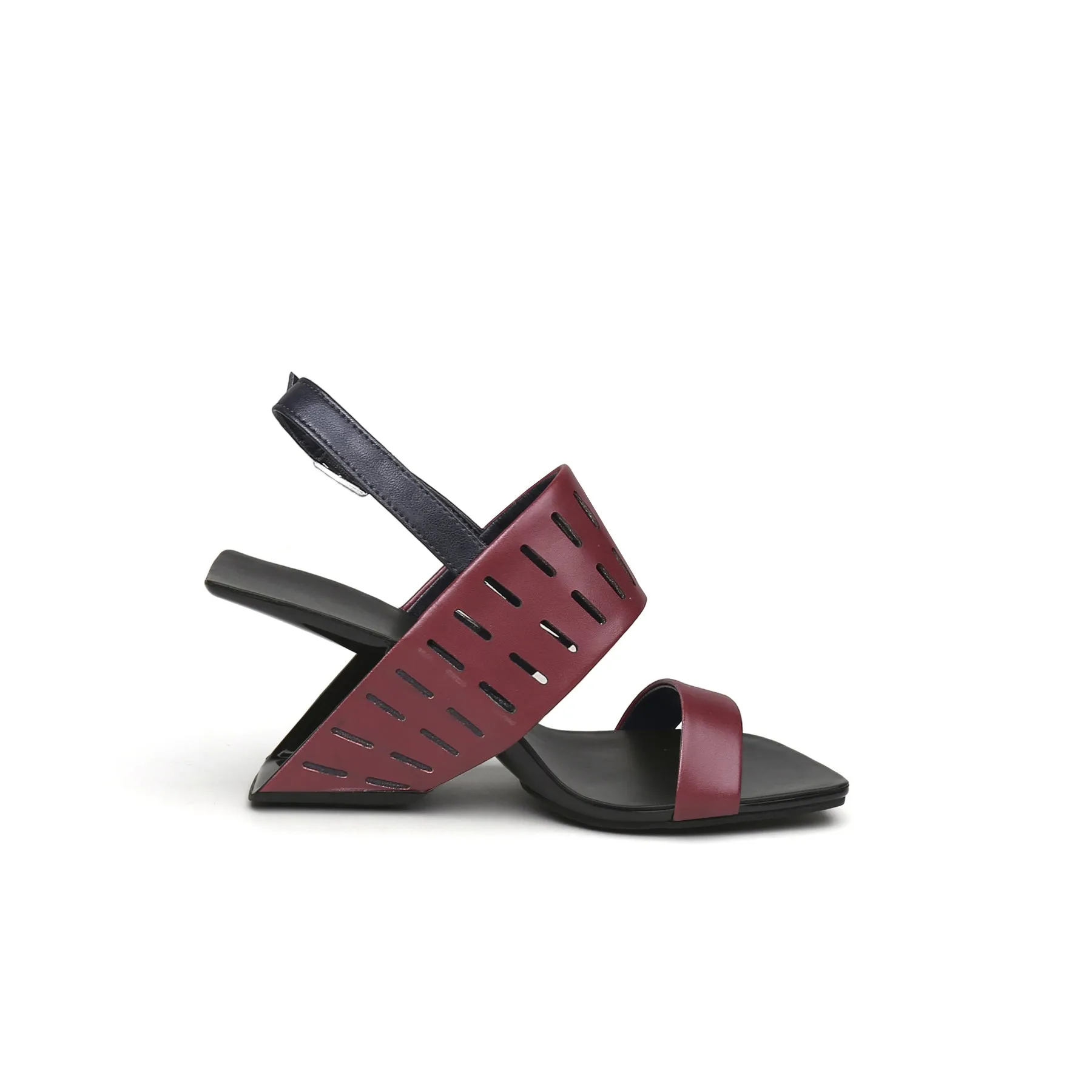 Abstract Double Strap Slingback Sandals