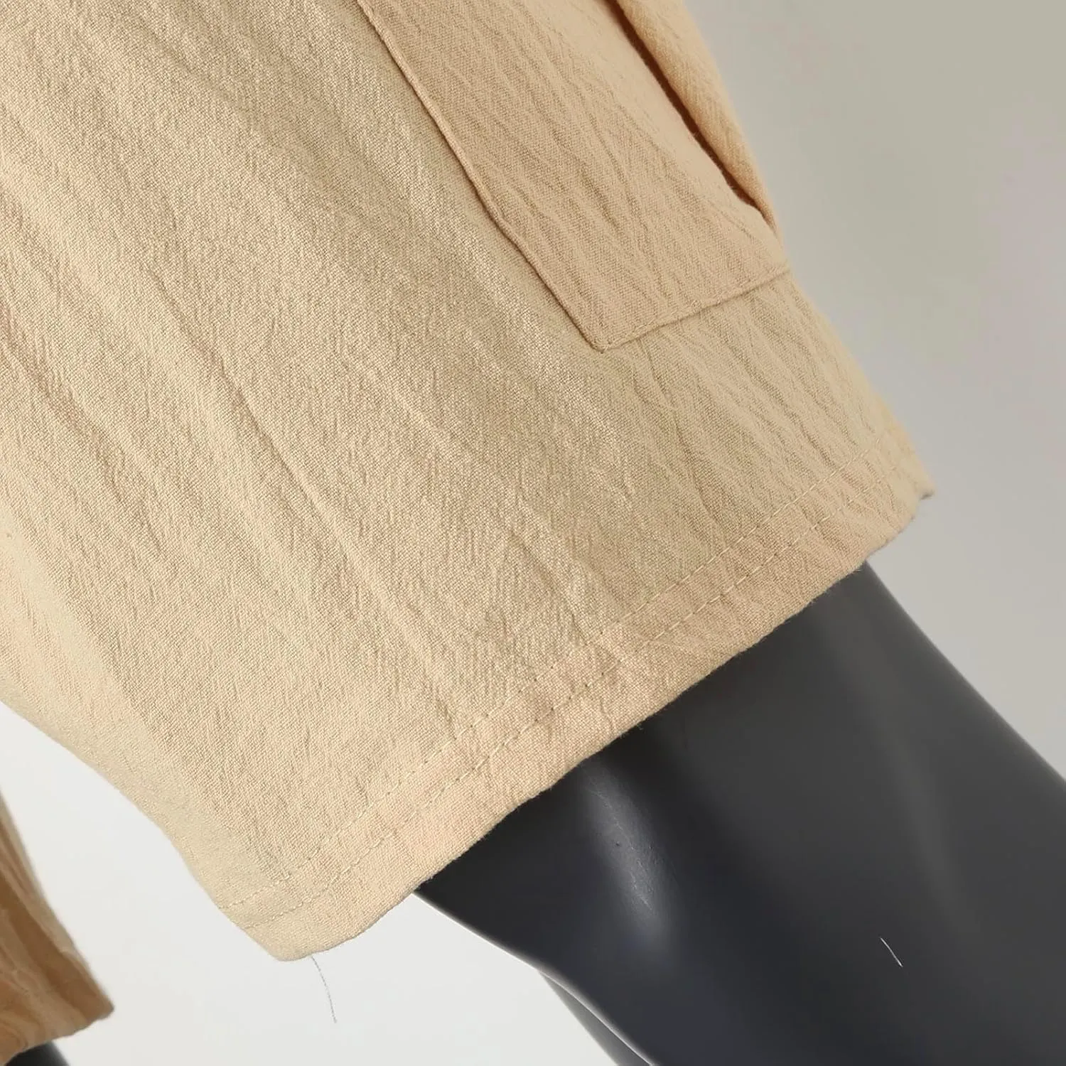 Alalaso Mens Cotton Linen Shorts Casual Drawstring 5.5Inch Stretch Workout Shorts Casual Suitable for Yoga Golf Shorts