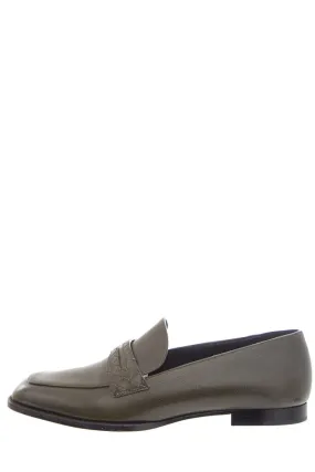 Bottega Veneta Green Leather Loafers SZ 39.5