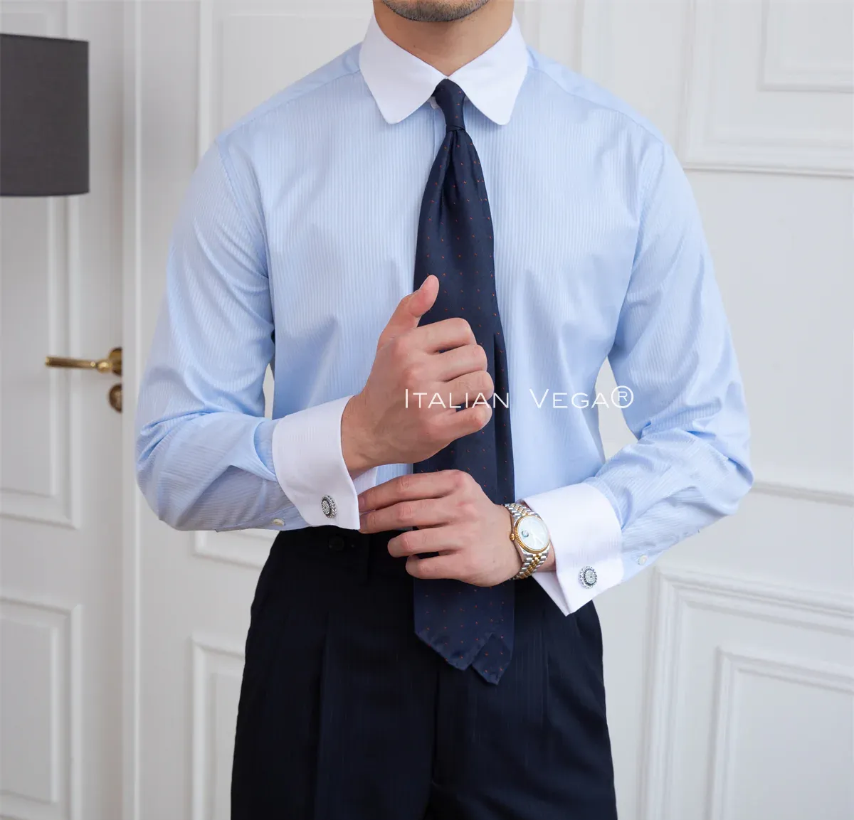 Contrast Office Striped Shirt by Italian Vega®