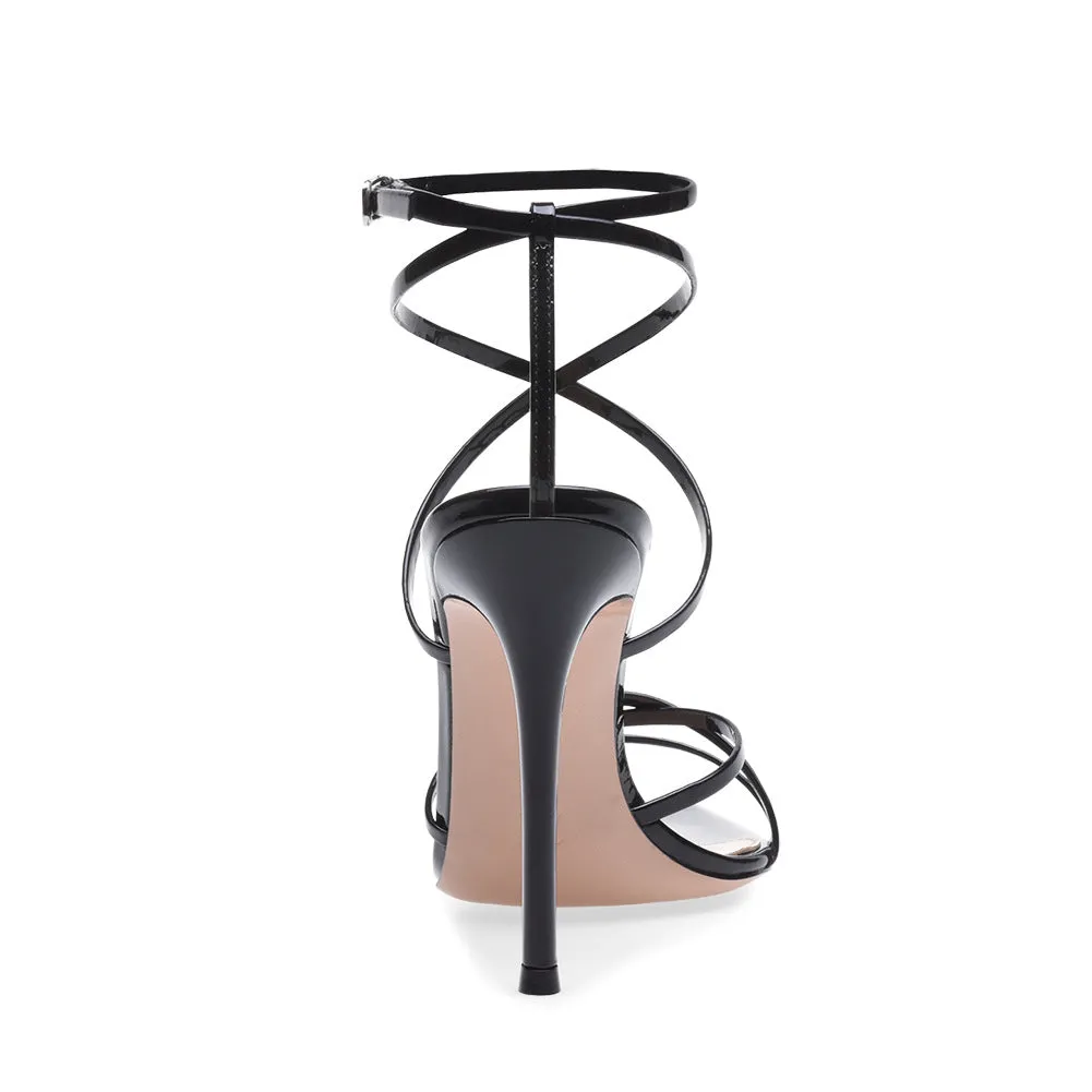 Cross band ultra-high heel pointed sandals Party Shoes