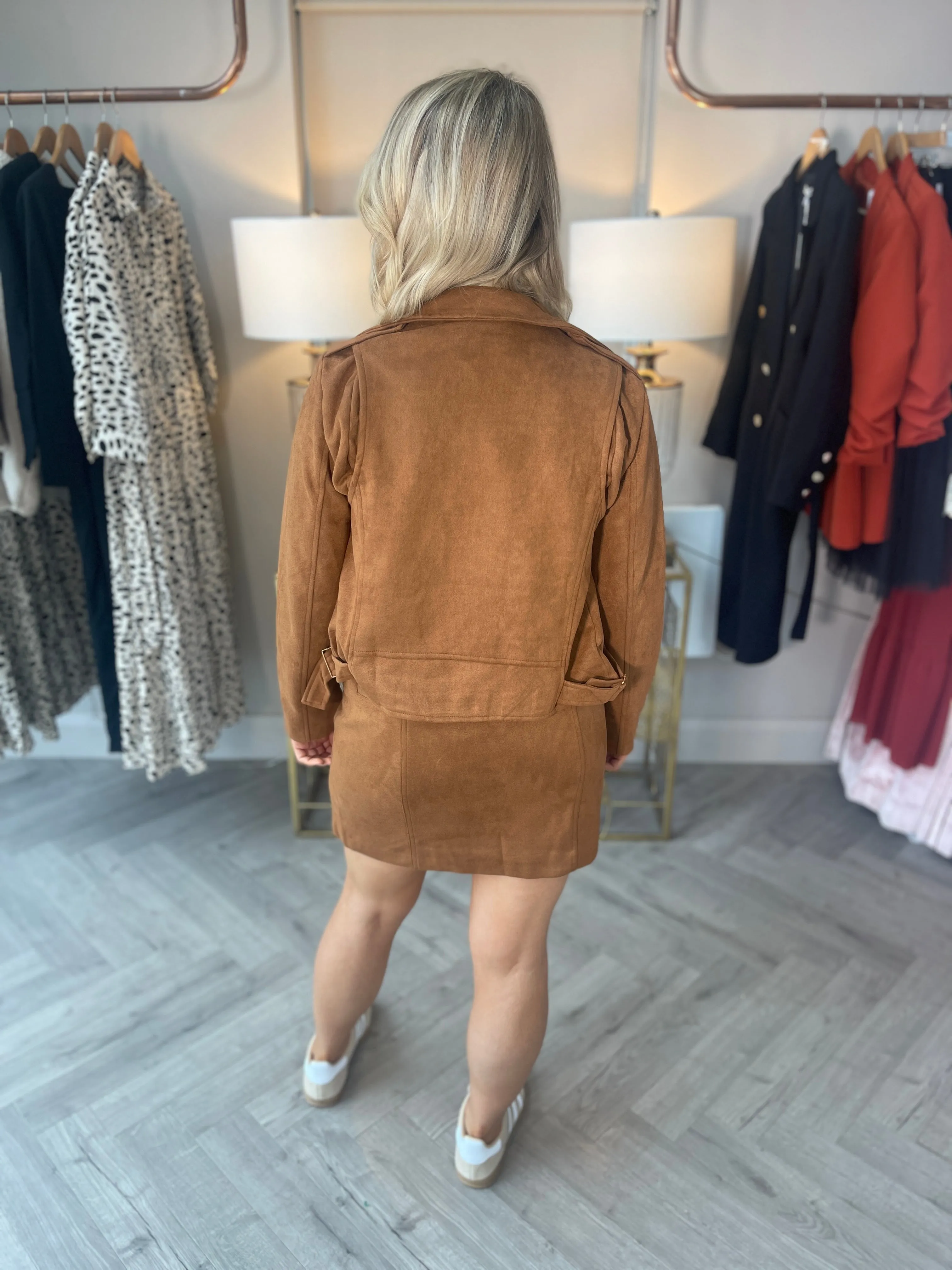 Eliza Suedette Mini Skirt