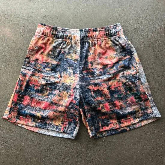 Fashion tie dyeing casual shorts print