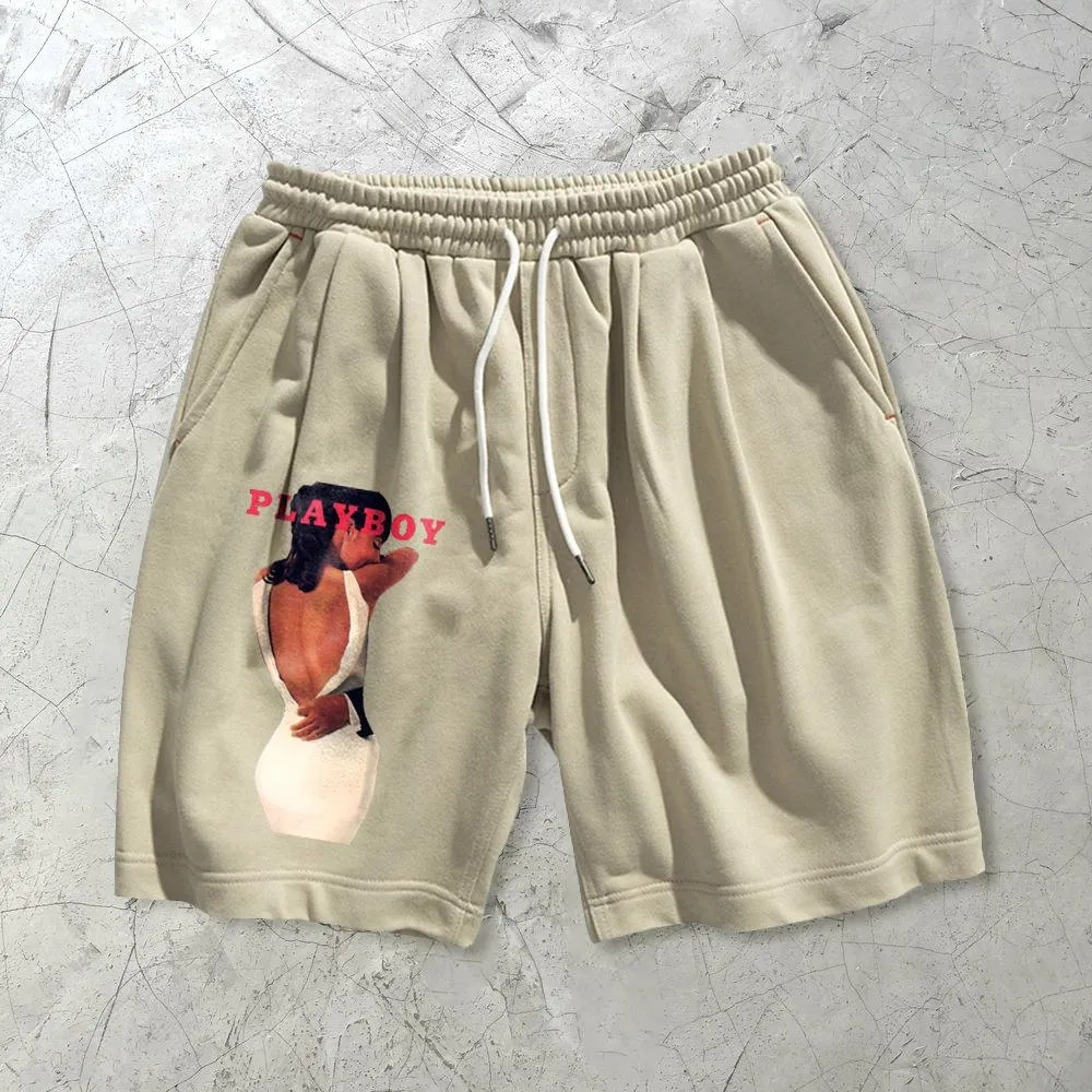 Fashion trend printing casual loose sports shorts
