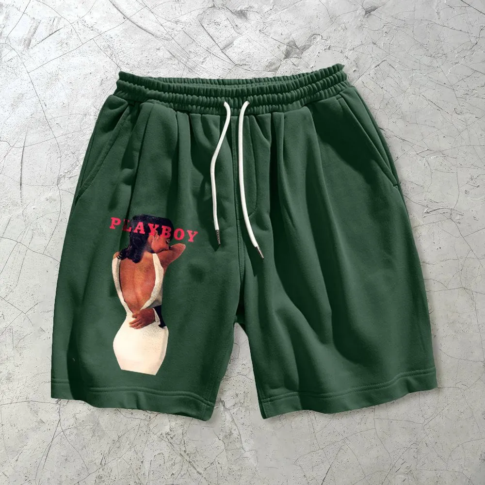 Fashion trend printing casual loose sports shorts