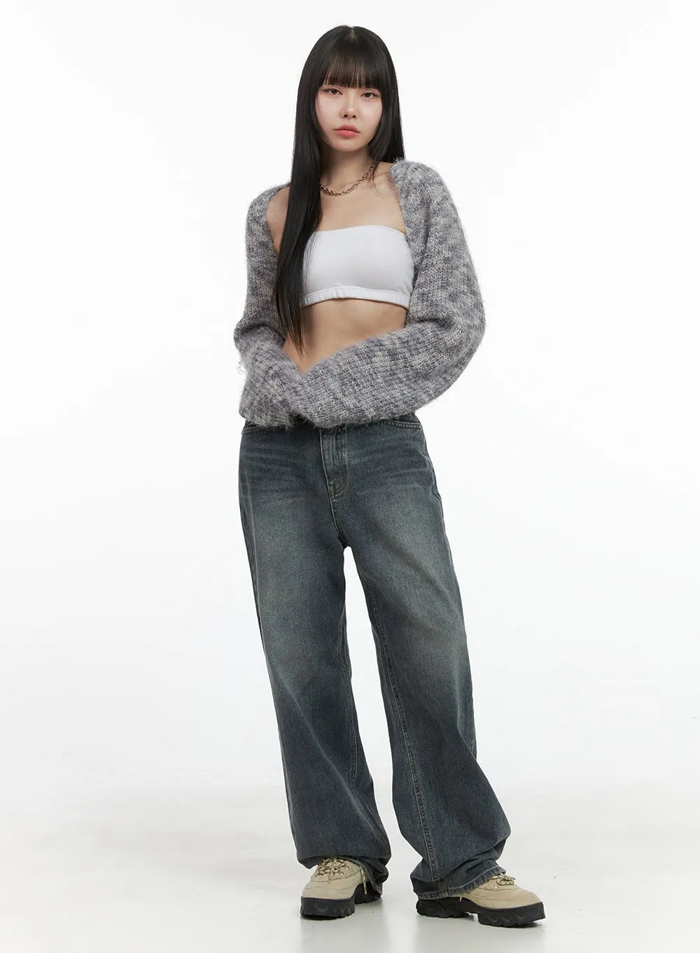 Fuzy Soft Bolero Cardigan OO401