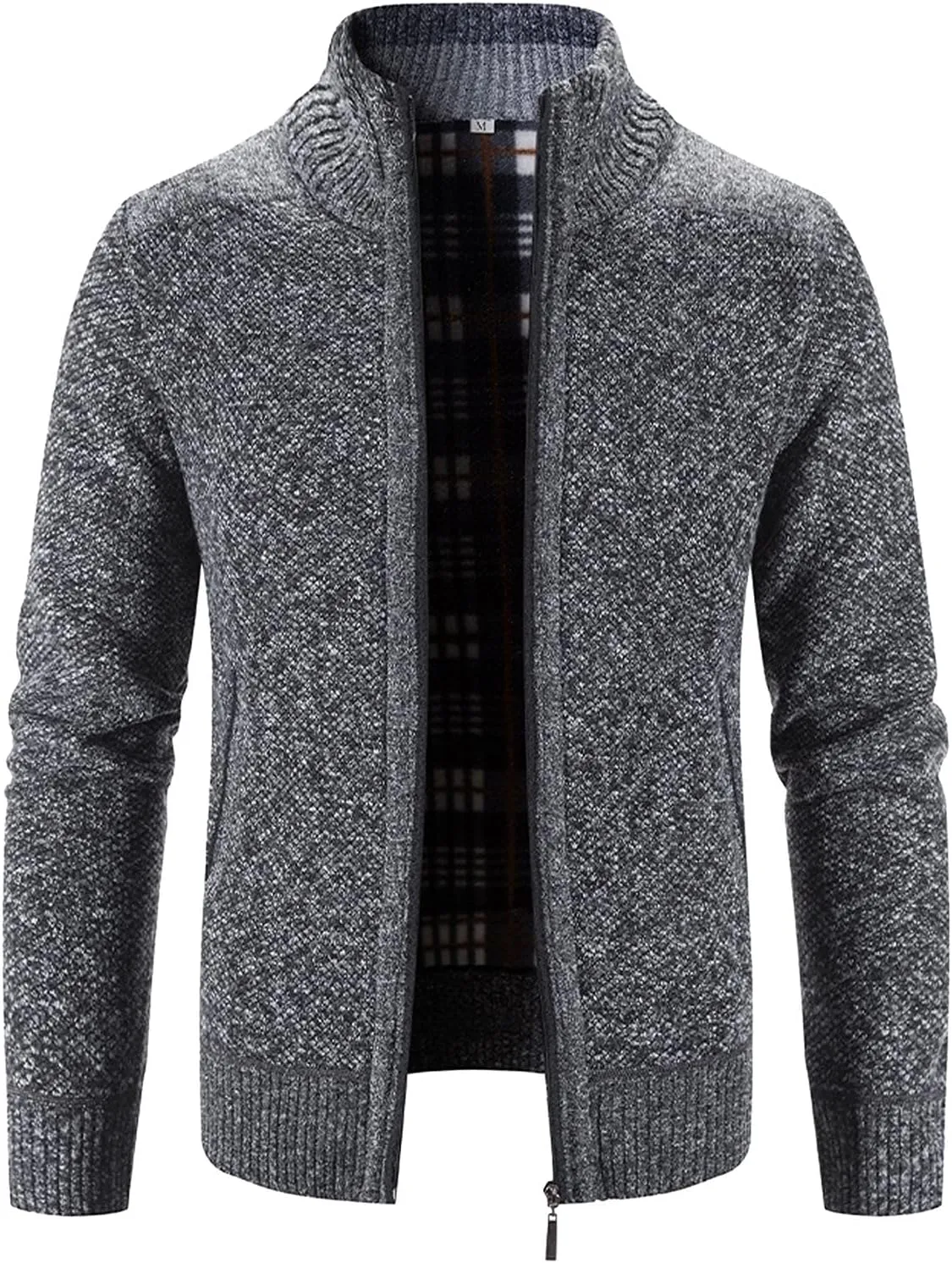 Hoodies for Men, Men's Soft Cardigan Sweater Knit Zip Up Outerwear Fall Winter Fitted Fashion Knitted Sweater