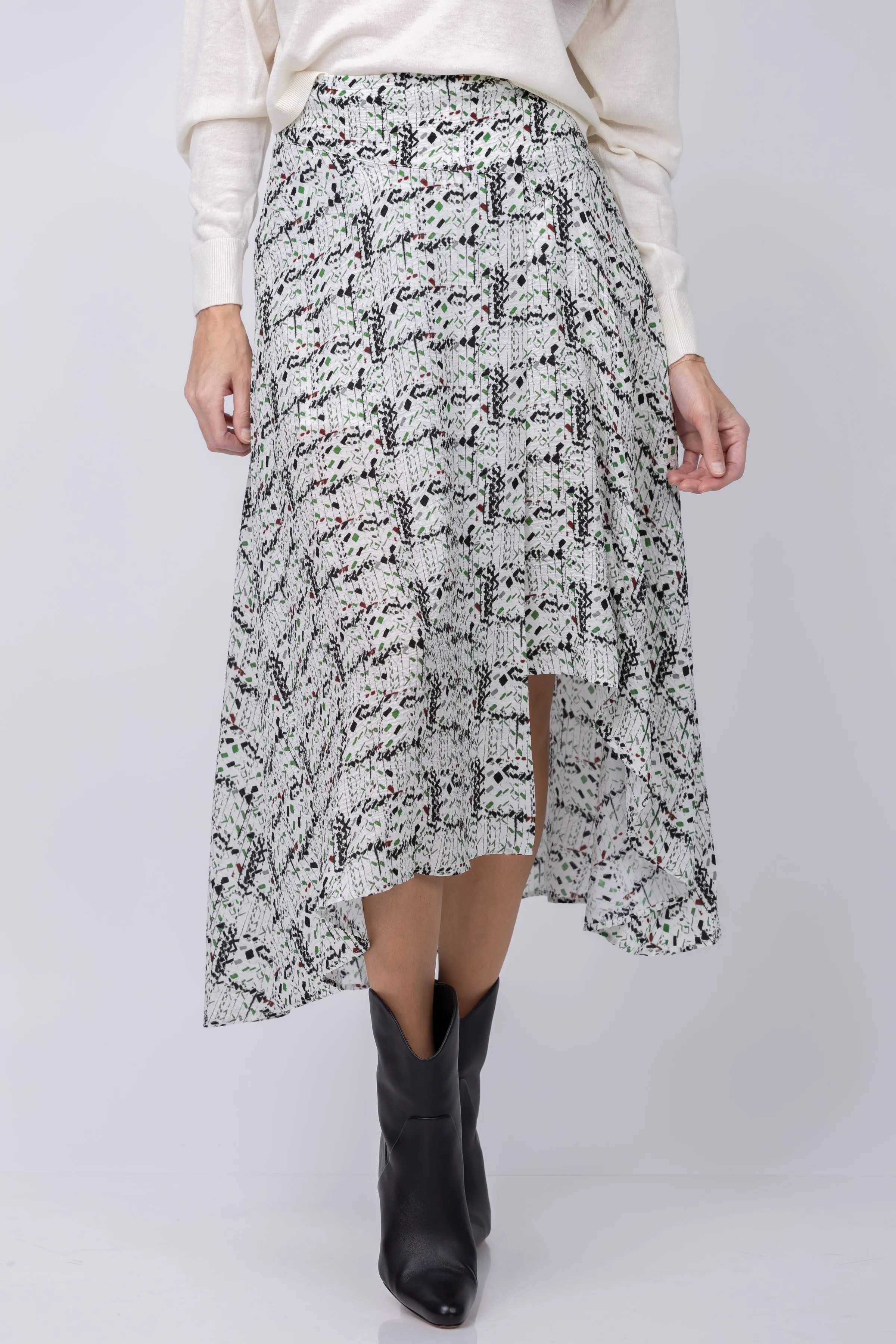 IRO Roseila Skirt in Multico White