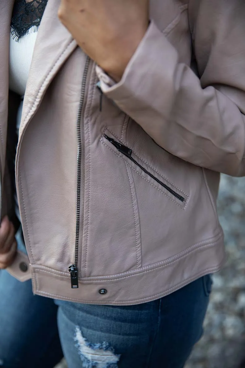 Jolene Vegan Faux Leather Moto Jacket