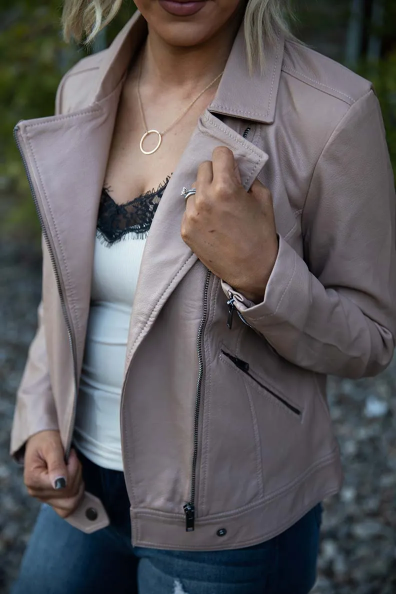 Jolene Vegan Faux Leather Moto Jacket