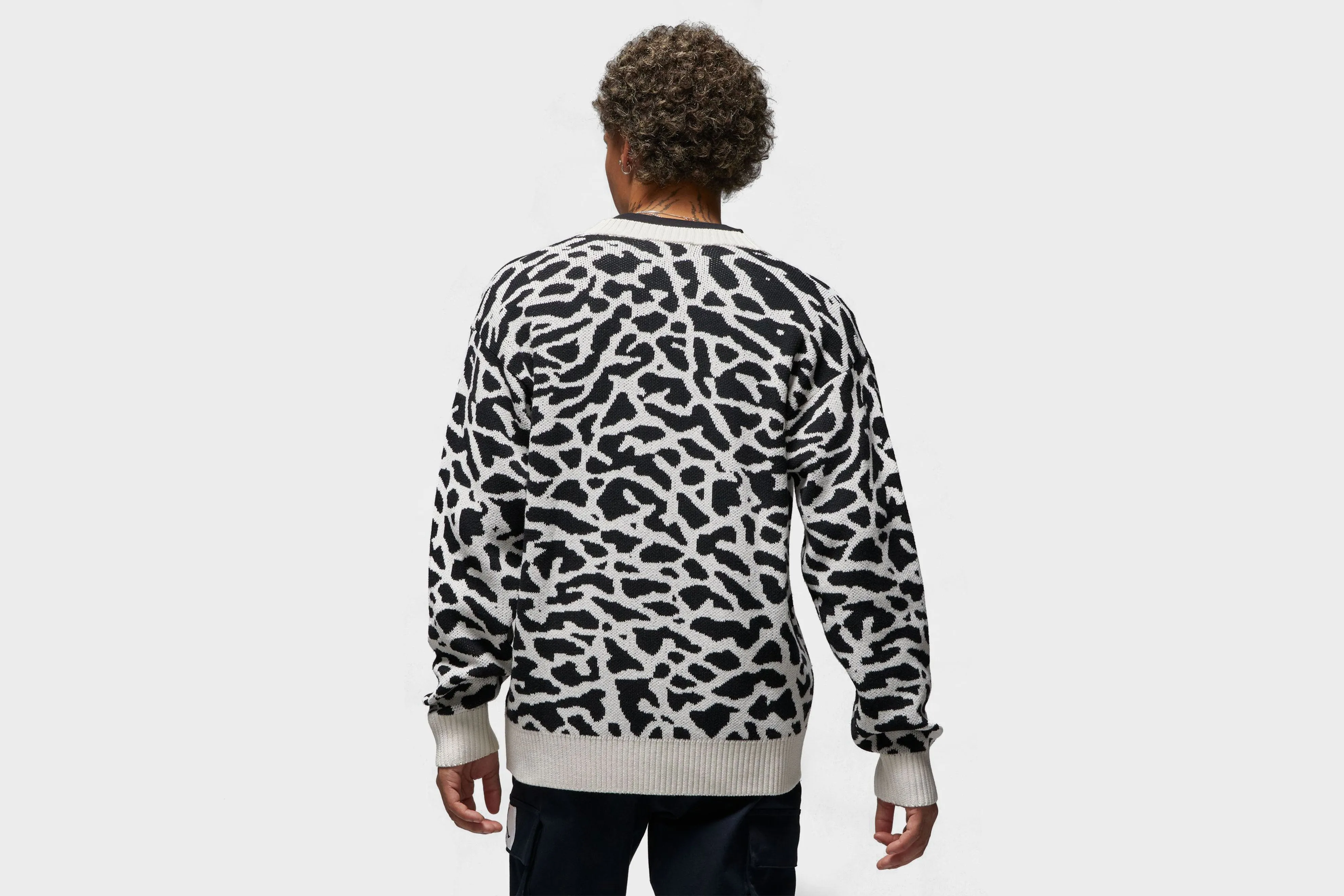 Jordan Cement Print Cardigan (Cement)