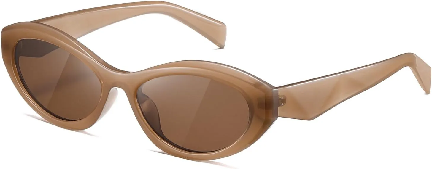 kimorn Sunglasses Womens Men Cat eye Trendy Retro Trendy Vintage Sun Glasses K1570 (Camel)