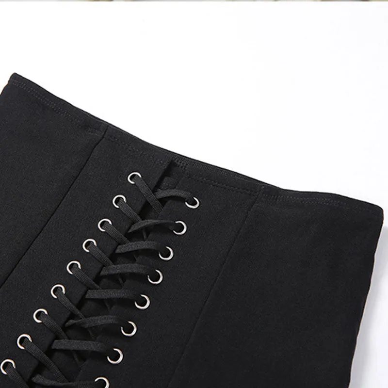 Lace Tie Stylish Up Bodycon Skirt