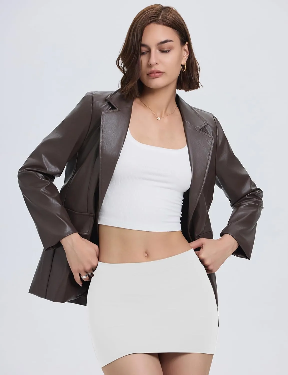 LOMON Y2k Mini Skirts for Women with Shorts Underneath Bodycon Skorts Sexy Club Date Night Micro Pencil Skirt Streetwear