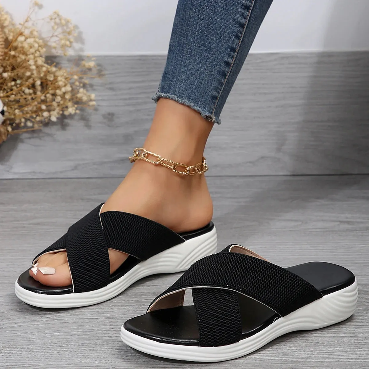 Lucretia Cross Sandals