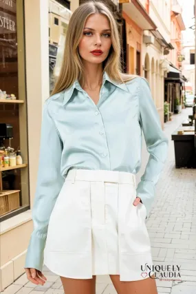 Marisol Overlay Satin Pocket Skirt