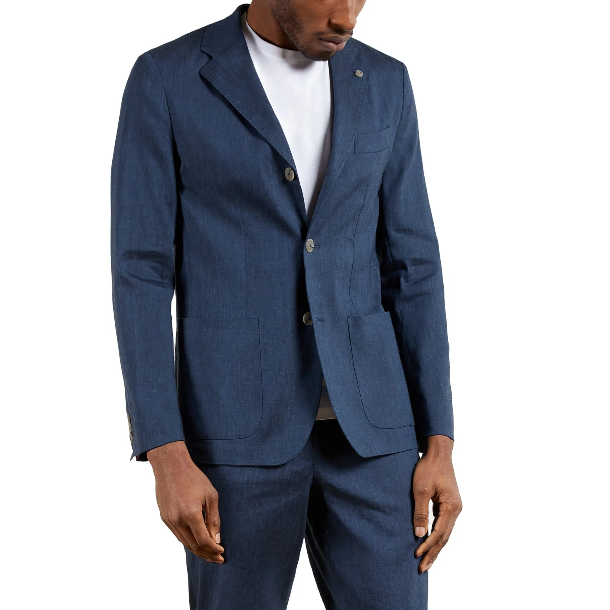 Men Mmj-Yucca-Linen Blend Blazer - Navy
