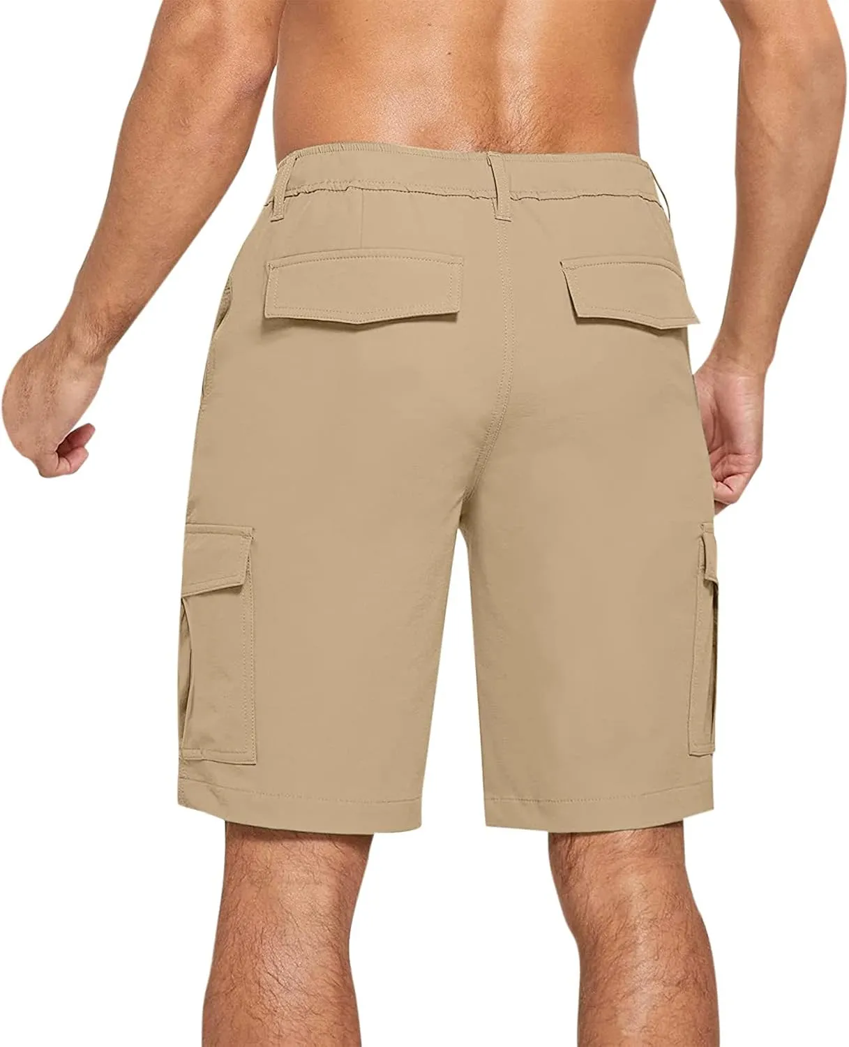 Men's Casual Cotton Linen Shorts Casual Stretch Wide Leg Lounge Shorts Loose Lightweight Summer Beach Shorts with Pockets
