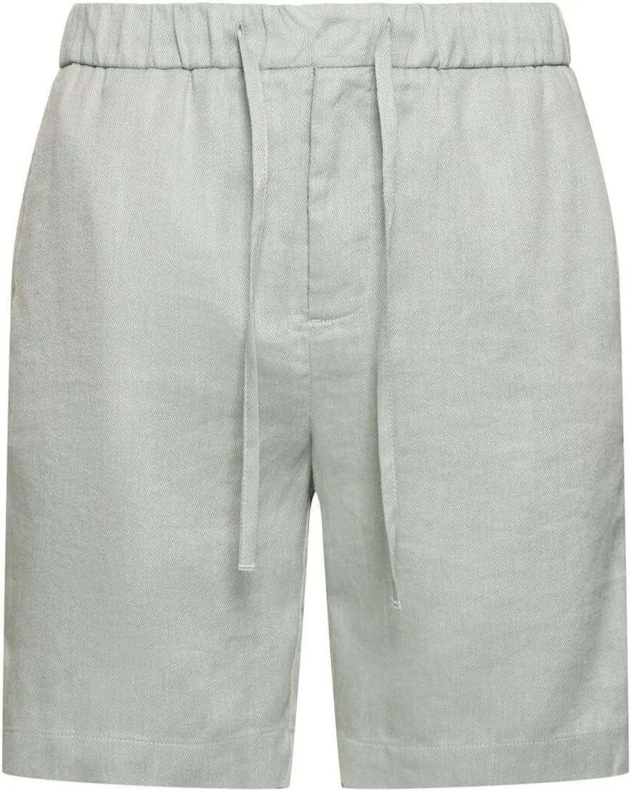 Men's Casual Cotton Linen Shorts Linen Shorts Casual Cotton Elastic Waist Summer Beach Vacation Shorts with Pockets