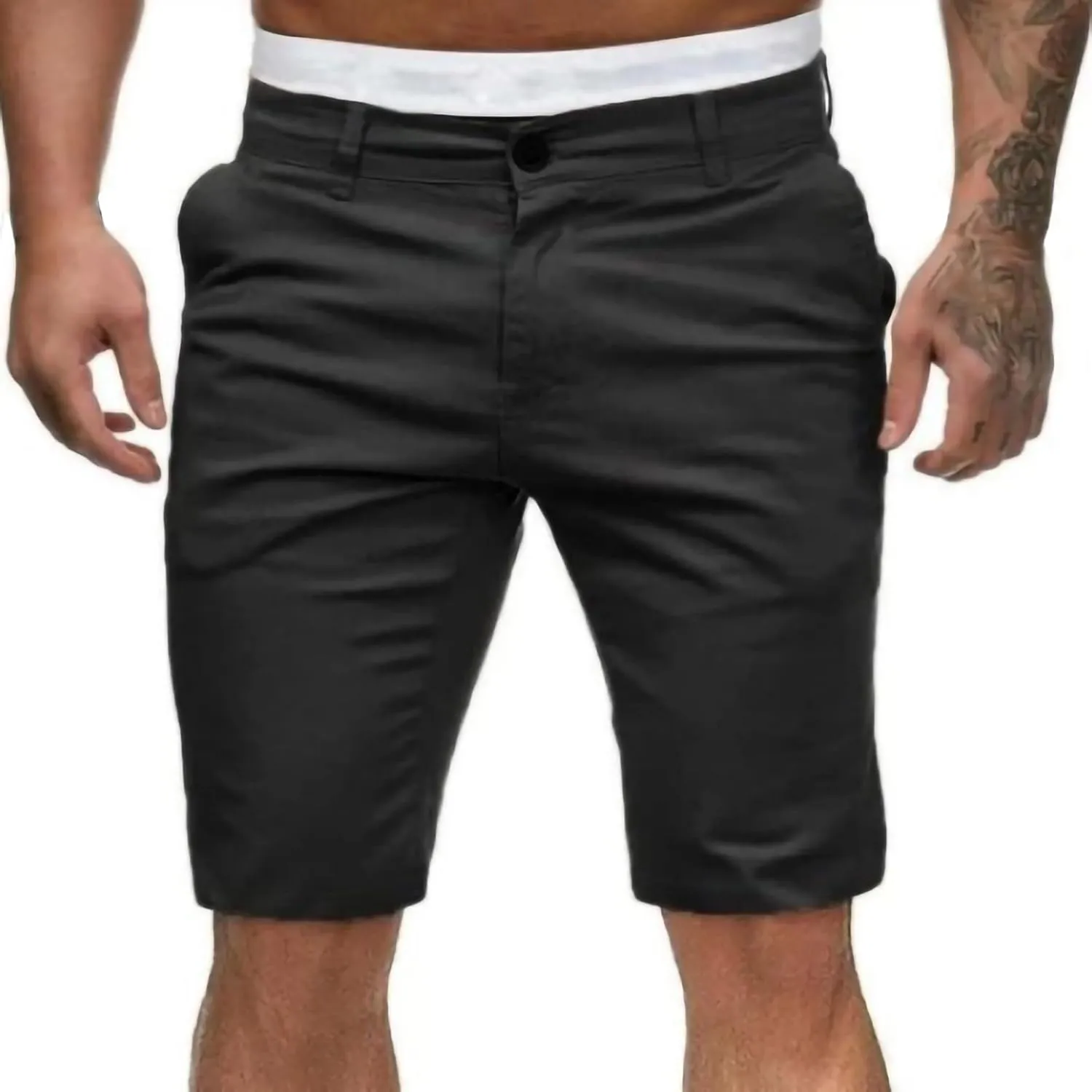 Mens Casual Shorts 2025 Classic Chino Golf Shorts Stretch Flat Front Shorts Summer Beach Shorts with Pockets
