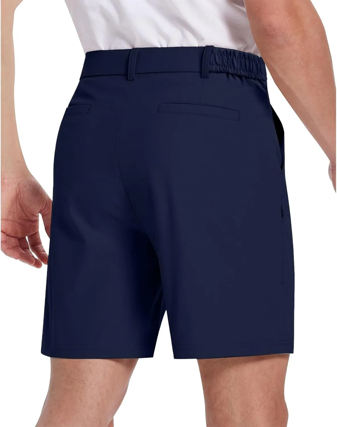 Mens Shorts Casual Bermuda Shorts Classic Fit Golf Athletic Shorts Lightweight Stretch Dress Shorts with Pockets