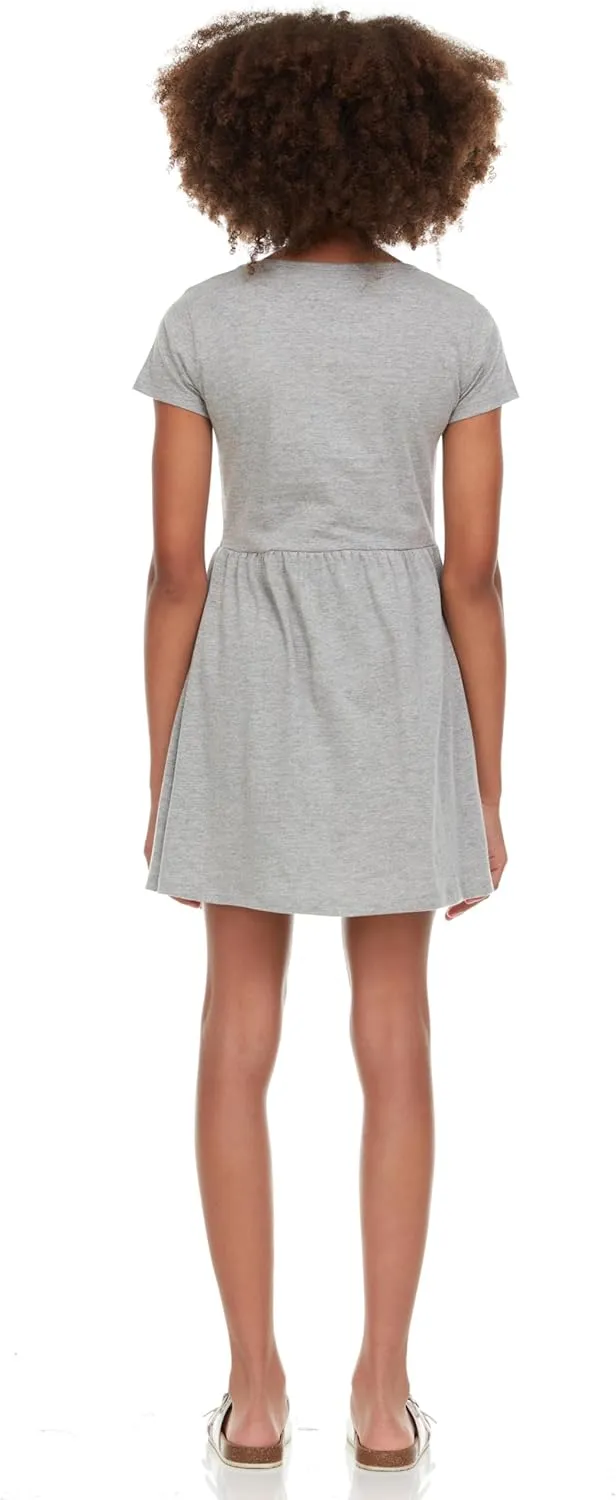 Pink Angel Girls' 2-Pack Short Sleeve Cotton Dresses - Superior Comfort, Breathable, Durable, and Easy Maintenance
