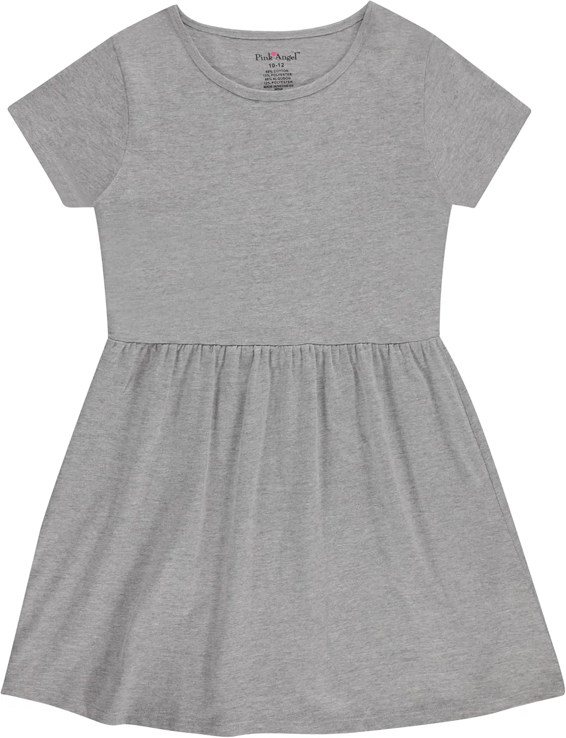 Pink Angel Girls' 2-Pack Short Sleeve Cotton Dresses - Superior Comfort, Breathable, Durable, and Easy Maintenance