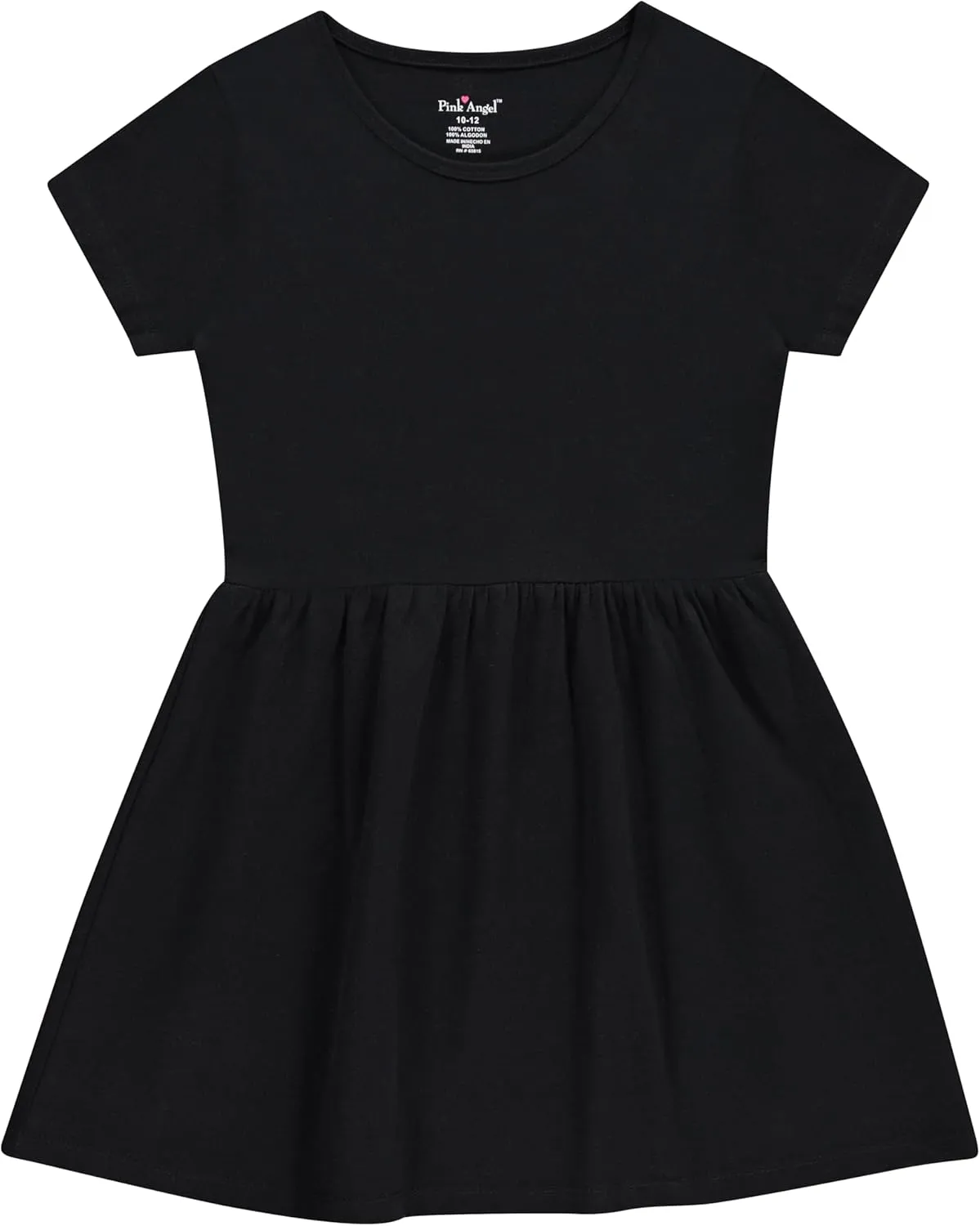Pink Angel Girls' 2-Pack Short Sleeve Cotton Dresses - Superior Comfort, Breathable, Durable, and Easy Maintenance