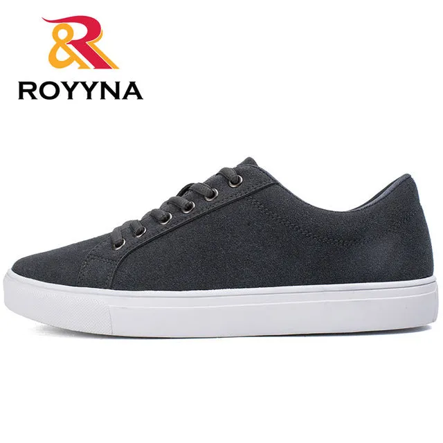 ROYYNA New Popular Style Men Casual Shoes Lace Up Men Flats Shoes Microfiber Comfortable Hombres Zapatos Slip