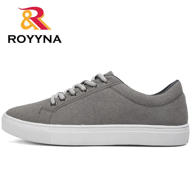 ROYYNA New Popular Style Men Casual Shoes Lace Up Men Flats Shoes Microfiber Comfortable Hombres Zapatos Slip