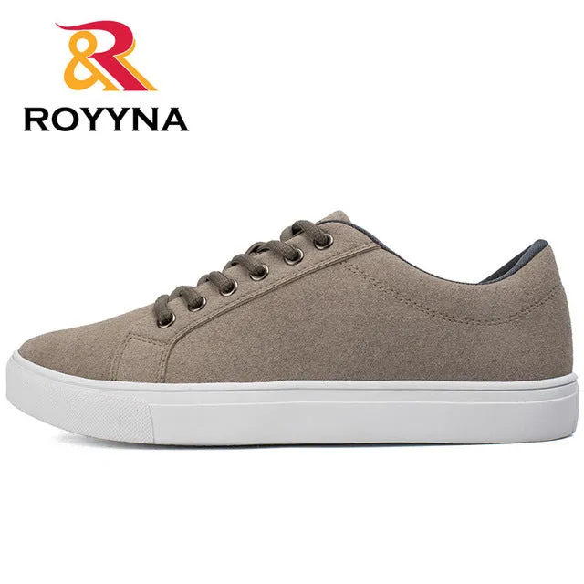 ROYYNA New Popular Style Men Casual Shoes Lace Up Men Flats Shoes Microfiber Comfortable Hombres Zapatos Slip