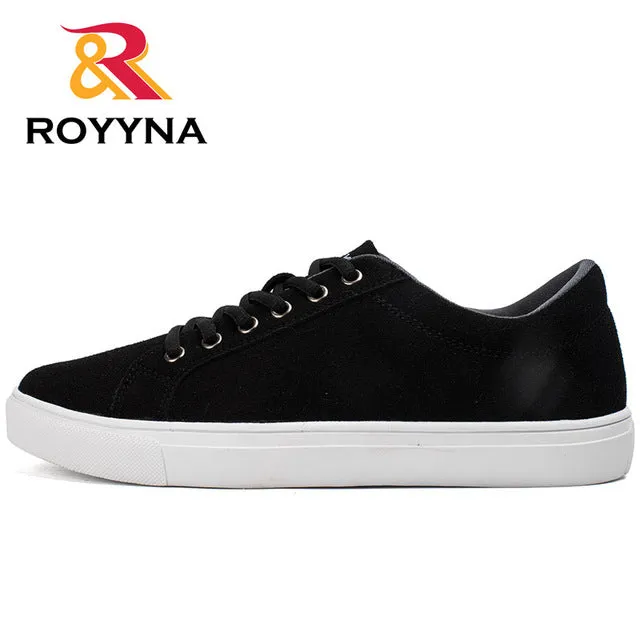 ROYYNA New Popular Style Men Casual Shoes Lace Up Men Flats Shoes Microfiber Comfortable Hombres Zapatos Slip