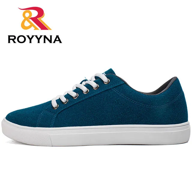 ROYYNA New Popular Style Men Casual Shoes Lace Up Men Flats Shoes Microfiber Comfortable Hombres Zapatos Slip