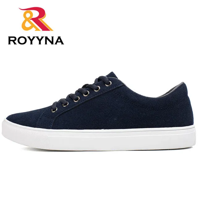 ROYYNA New Popular Style Men Casual Shoes Lace Up Men Flats Shoes Microfiber Comfortable Hombres Zapatos Slip