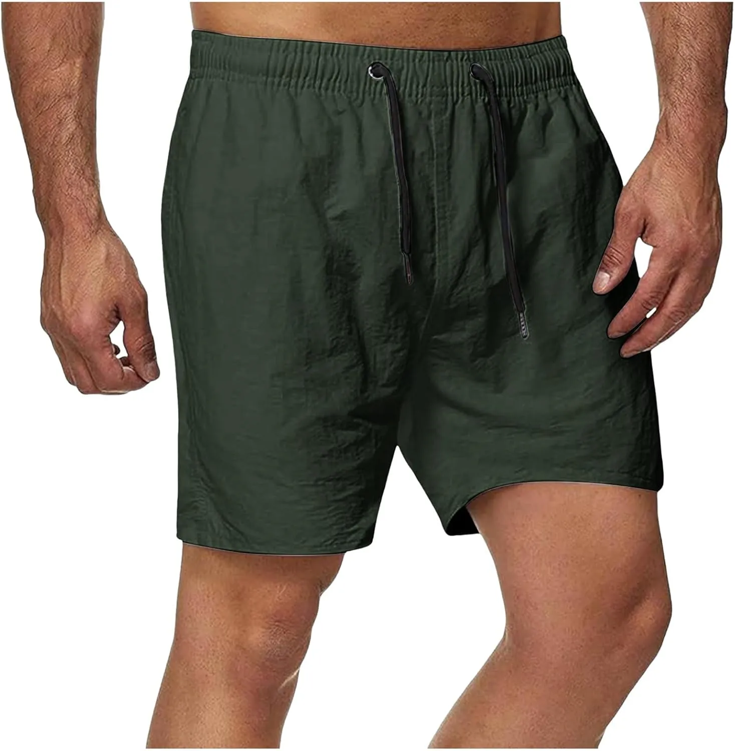 Shorts for Men Casual Lightweight Outdoor Shorts Summer Beach Vacation Shorts Elastic Waist Drawstring Shorts