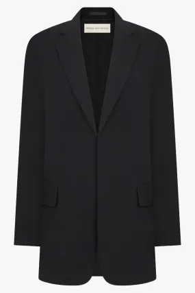 Single Breasted Oversized Blazer | Black