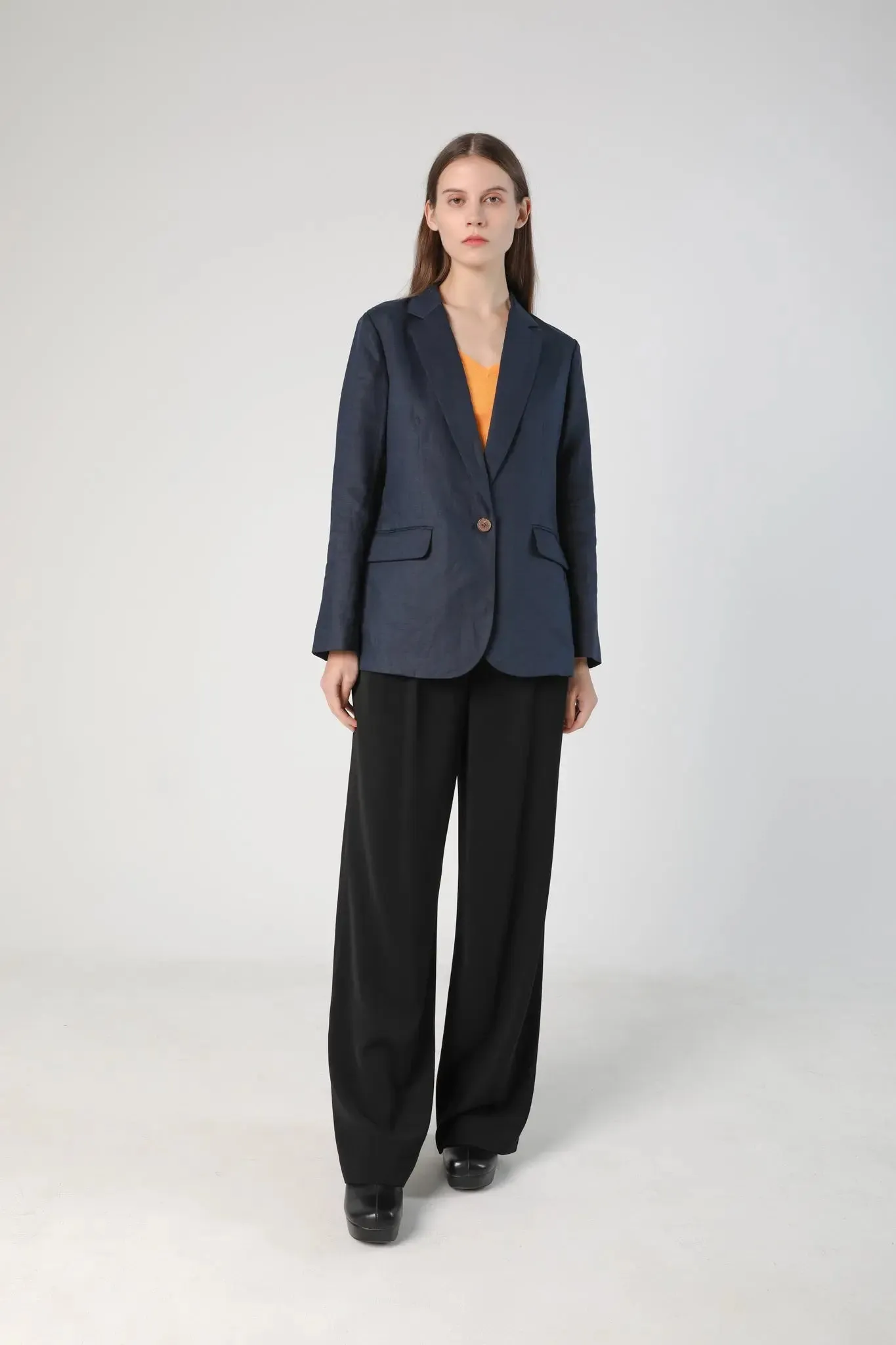 Slim Fit Linen Blazer