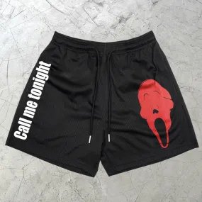 Spoof fashion casual retro mesh shorts