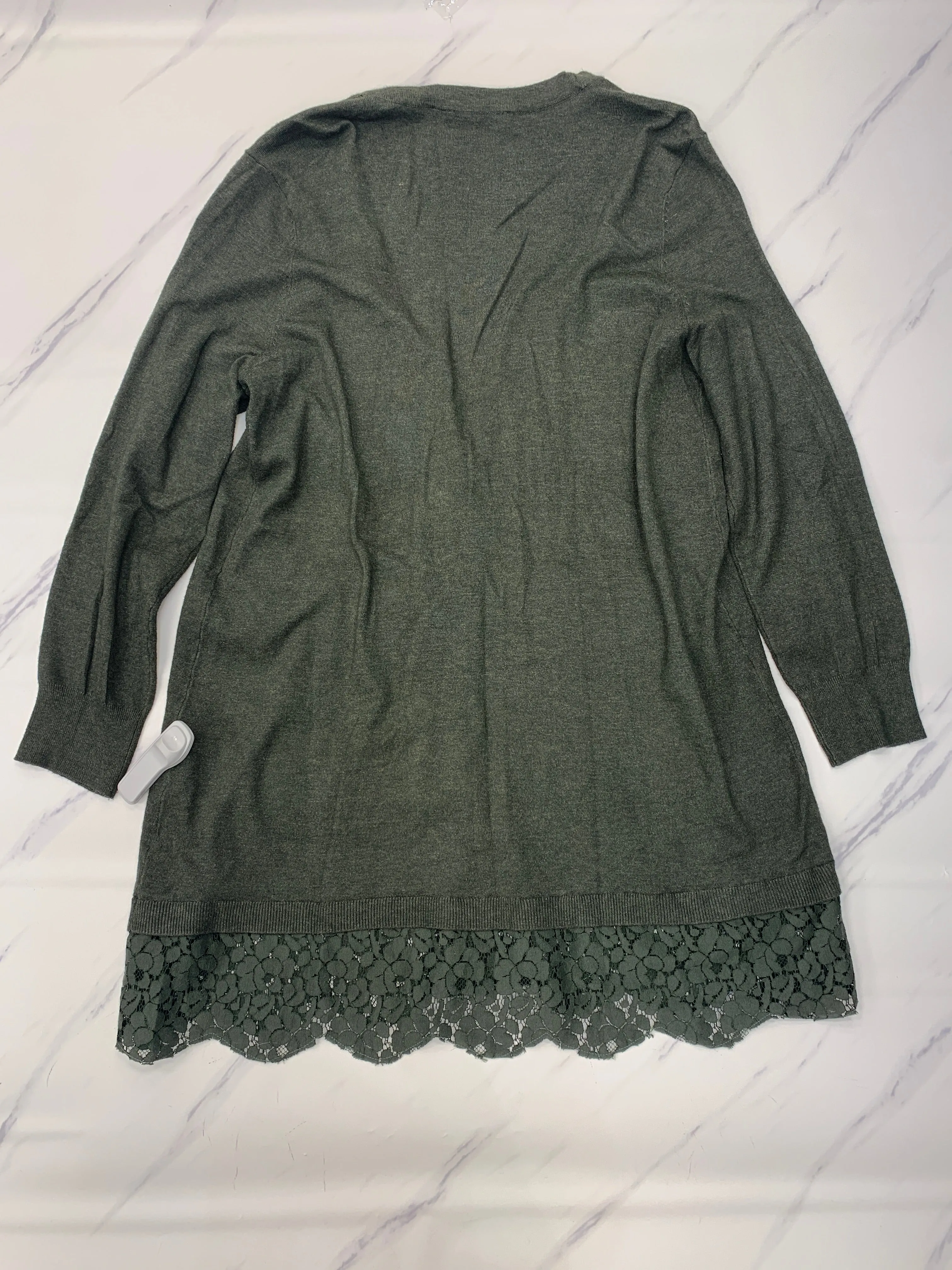 Sweater Cardigan By Soft Surroundings In Green, Size: Xl