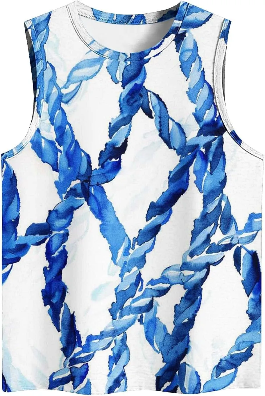Tank Tops for Women Trendy Colorblock Printed Sleeveless Crew Neck Camisole Casual Trendy Vacation Tunic Shirts 2025
