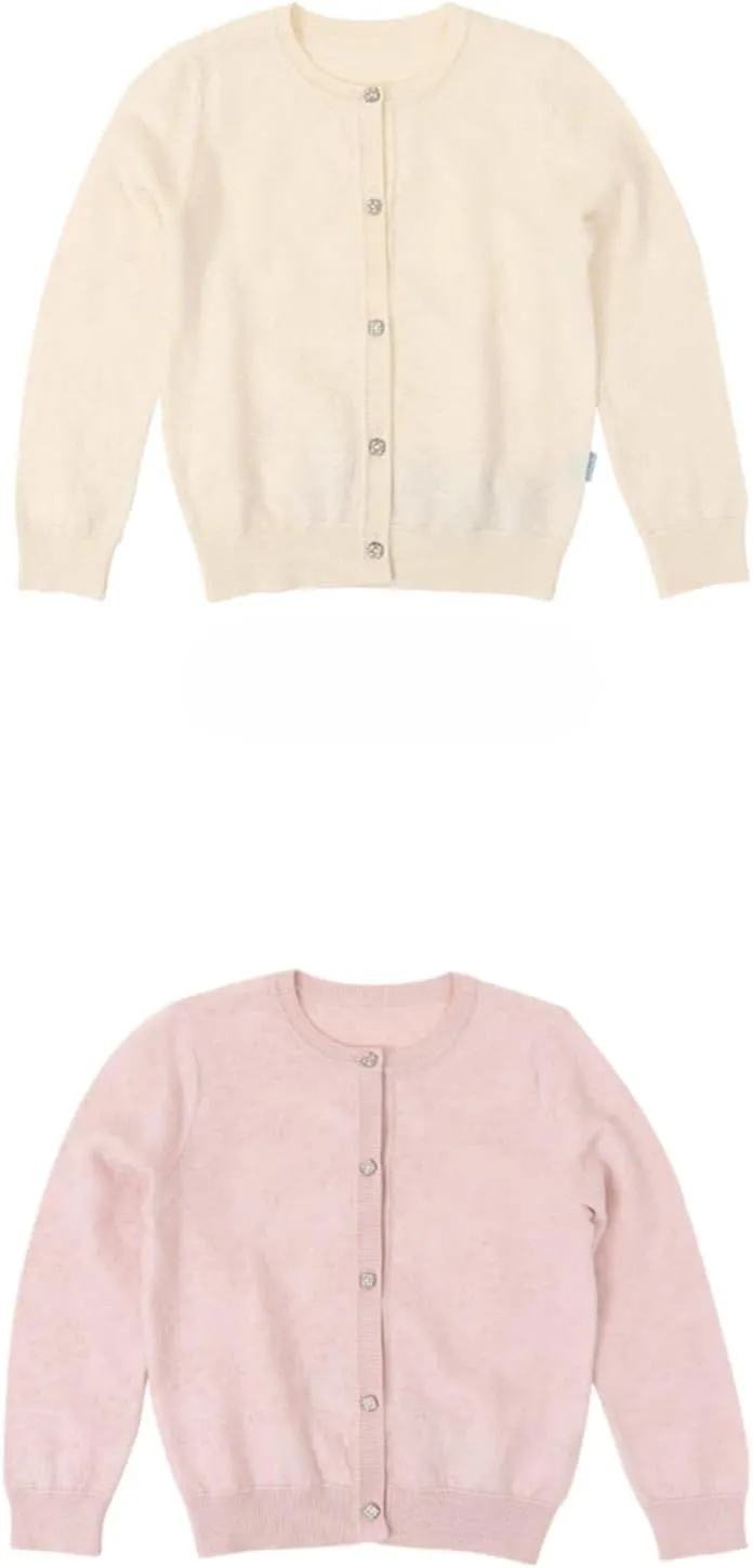Tenna Teki Baby Girl Cardigan Sweatshirt 100% Cotton Long Sleeve Button Up Soft Toddler Outerwear
