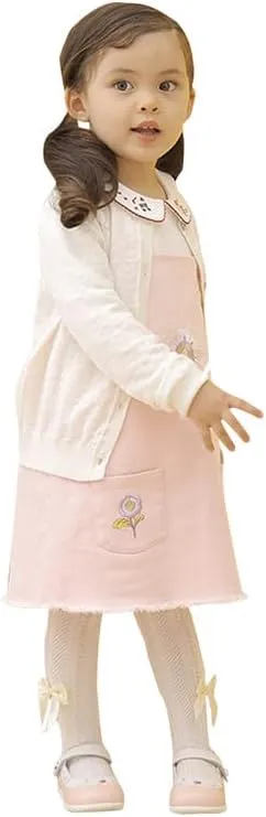Tenna Teki Baby Girl Cardigan Sweatshirt 100% Cotton Long Sleeve Button Up Soft Toddler Outerwear
