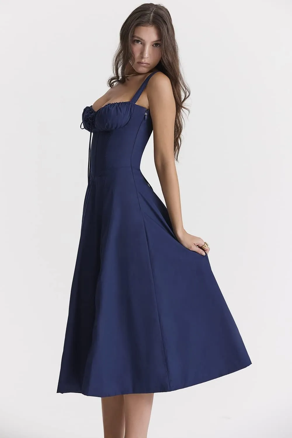 TICBRY Print Bustier Dress Women Sexy Strap Backless Slim Maxi Dress Summer Elegant Sleeveless Evening Club Party Sundress