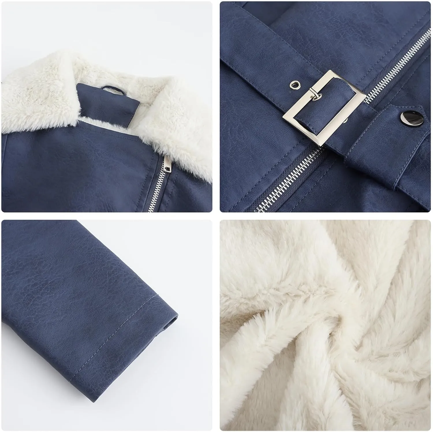 Trench Coat Trendy Oversized Zip Overcoats With Belt, Jacket Coat Trendy Oversized Zip Overcoats With Belt
