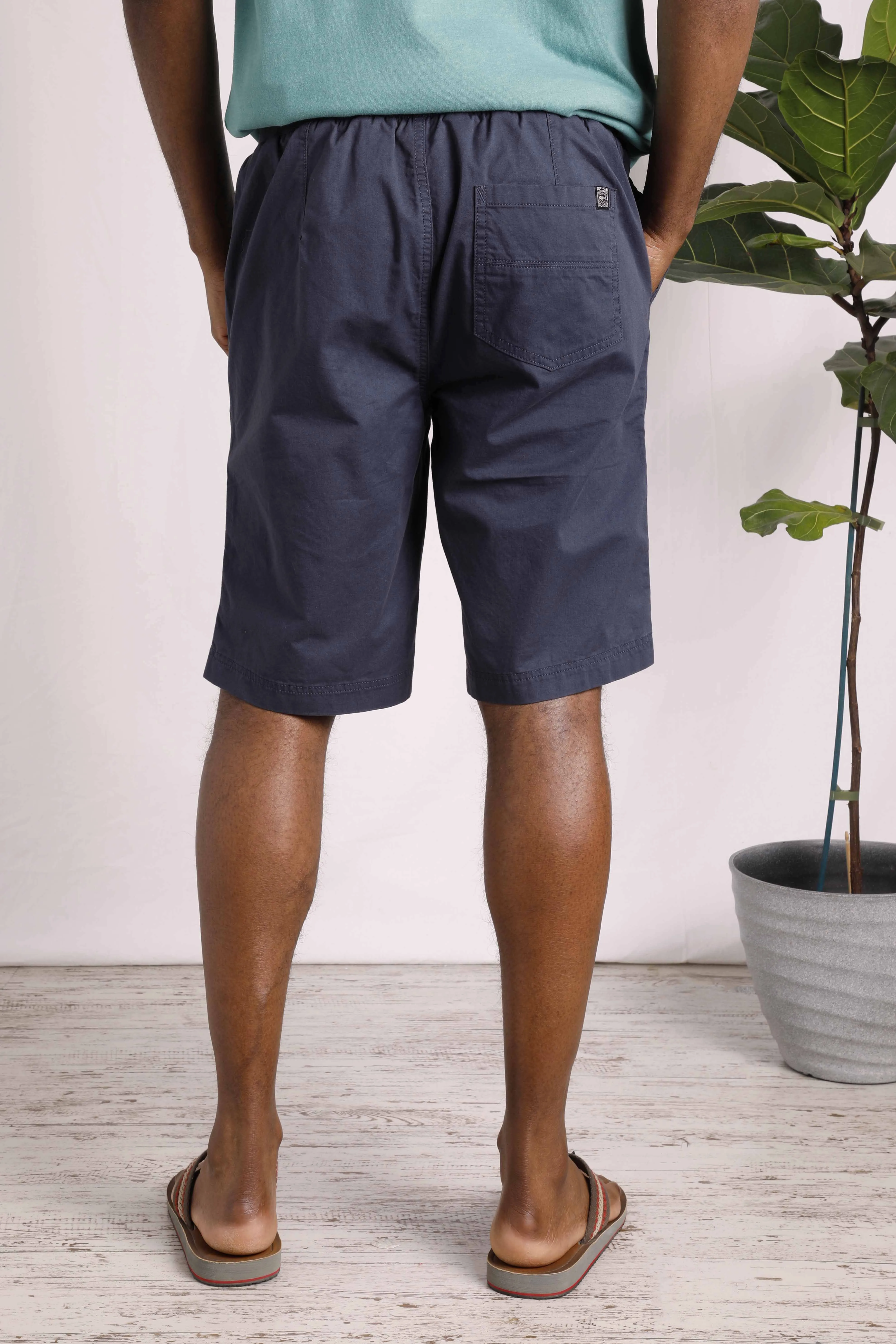 Weird Fish Murrisk Casual Shorts-Navy